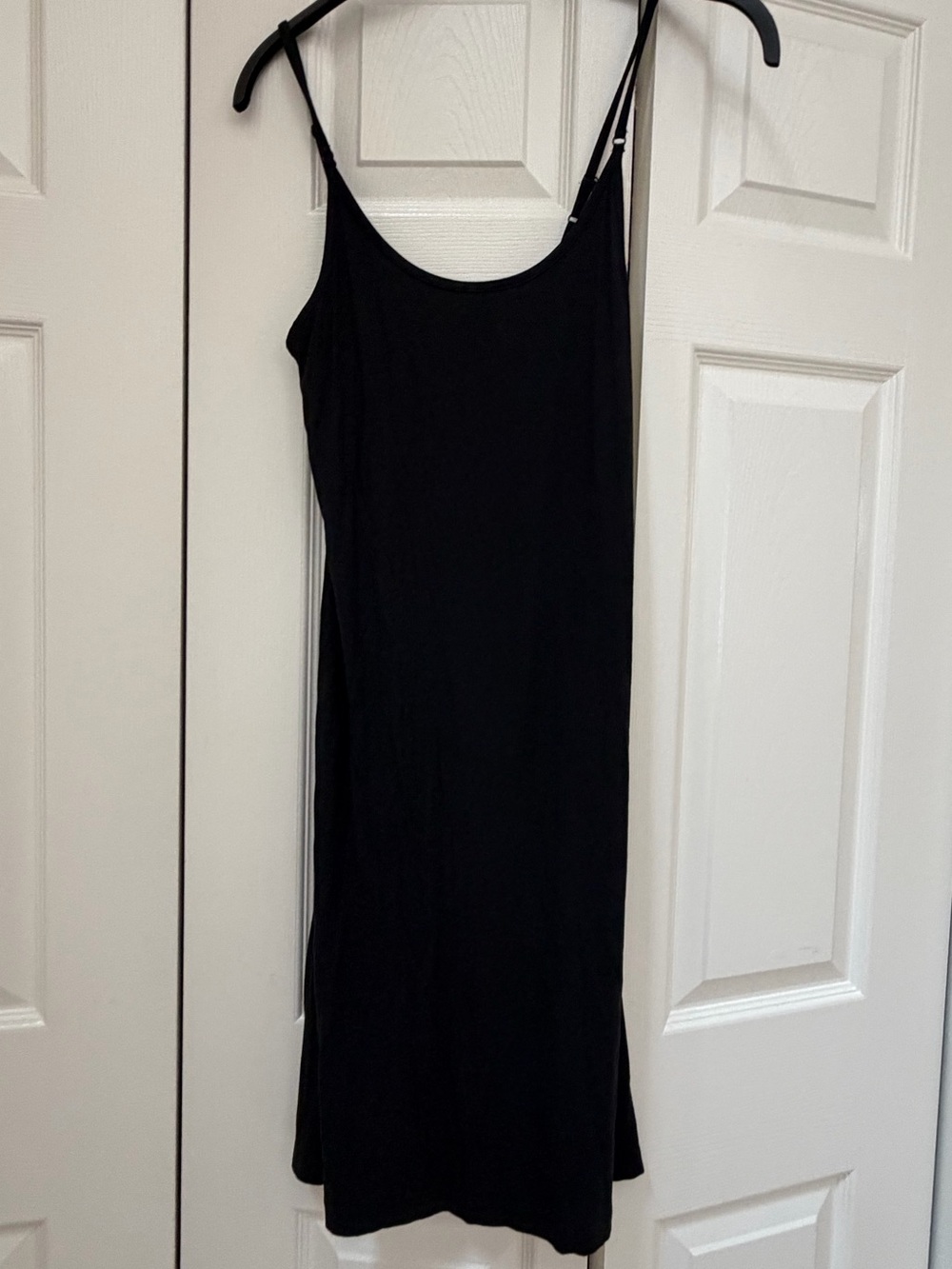 NWT - Woman's Armani Jeans Sleek Black Midi Slip Dress - US 10 / ITALY 44